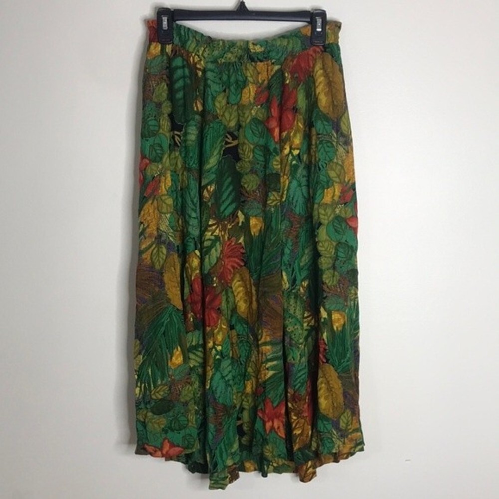 Vintage Karen Kane colorful floral maxi skirt size 10